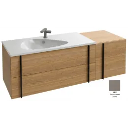 Модуль под раковину Nouvelle Vague 145х50,7х45,5 см, 2 ящика + 1 ящик, коричневая кожа EB3037RU-NR2 Jacob Delafon