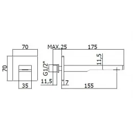 Излив Paffoni Tango ZBOC120CR