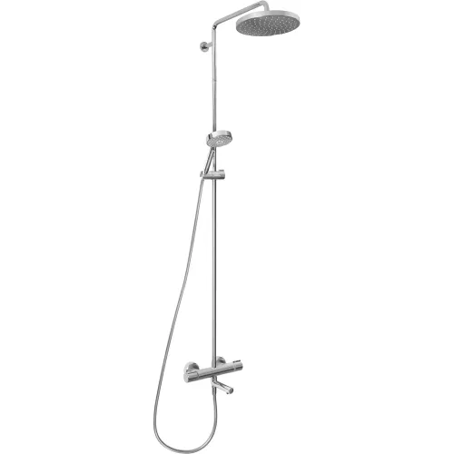 Душевая система Atom E26237-CP 3 режима, 25 см, round, с повор. изливом, термостат, верхний душ, с лейкой E26237-CP Jacob Delafon