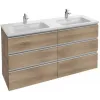 Модуль под раковину Vox 140х60х73,4 см, 6 ящиков, квебекский дуб, встроенные ручки EB2040-RA-E10 Jacob Delafon