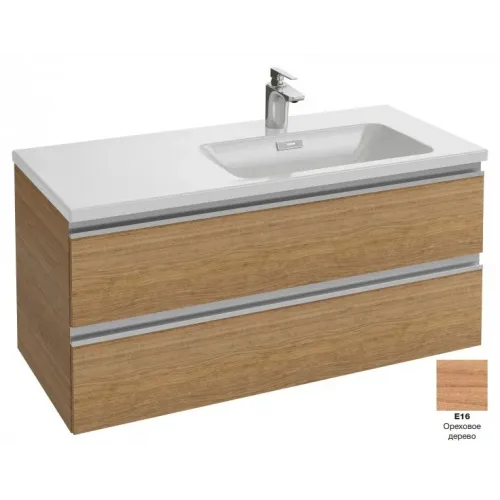 Модуль под раковину Vox 100х46х45,2 см, ореховое дерево, 2 ящика, встроенные ручки EB2026-RA-E16 Jacob Delafon