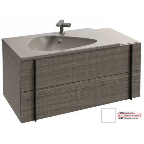 Модуль под раковину Nouvelle Vague 100х50,7х45,5 см, 2 ящика, белый глянцевый EB3031-G1C Jacob Delafon