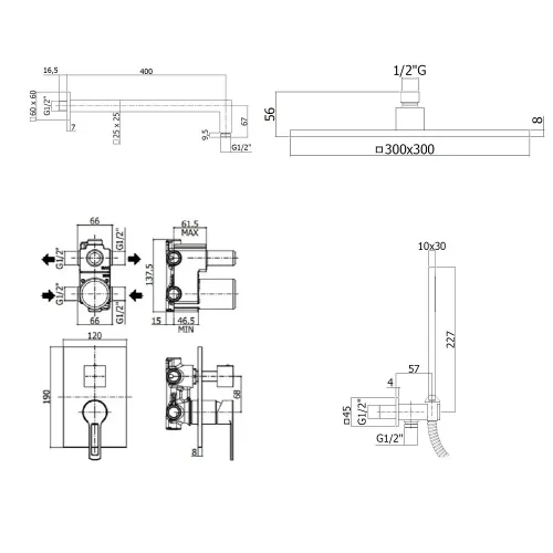Комплект смесителей PAFFONI Ringo KITRIN018NO/MKING