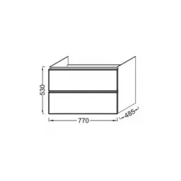Модуль под раковину Odeon Up 77х48,5х53 см, светлый дуб EB895RU-E5 Jacob Delafon