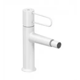 Смеситель для биде Odeon Rive Gauche ручка белая, белый цвет, с донным клапаном E21033-00-00 Jacob Delafon