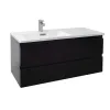 Модуль под раковину Madeleine 99,8х46,2х45,2 см, 2 ящика, встроенные ручки, черный глянцевый, для левосторонней раковины EB2054-J52 Jacob Delafon