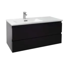 Модуль под раковину Madeleine 99,8х46,2х45,2 см, 2 ящика, встроенные ручки, черный глянцевый, для левосторонней раковины EB2054-J52 Jacob Delafon