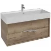 Модуль под раковину Vivienne 100х46х45 см, фасад и корпус: дуб табак, ручки отдельно EB1585-E52-E52 Jacob Delafon