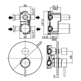 Смеситель для душа Paffoni Light LIG018ST
