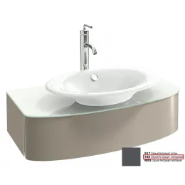 Модуль под раковину Presqu'ile 83х45х21,8 см, 1 ящик, серый антрацит глянцевый EB1106-R-442 Jacob Delafon