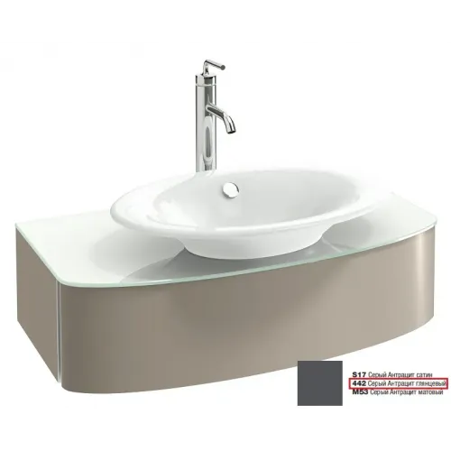 Модуль под раковину Presqu'ile 83х45х21,8 см, 1 ящик, серый антрацит глянцевый EB1106-R-442 Jacob Delafon