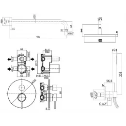 Комплект смесителей PAFFONI Light KITLIG018BOKING
