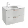 Модуль под раковину Odeon Rive Gauche 80х50,8х56,8 см, 2 ящика, белый глянцевый, ручки - медный EB2522-R7-N18 Jacob Delafon