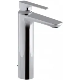 Высокий смеситель на столешницу Aleo+ 21,2 см, неповоротный излив, с донным клапаном E72337-CP Jacob Delafon