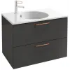 Модуль под раковину Odeon Rive Gauche 80х50,8х56,8 см, 2 ящика, серый антрацит, ручки медь EB2522-R7-N14 Jacob Delafon