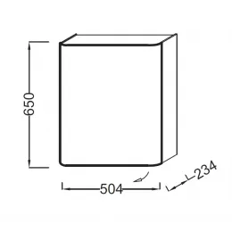 Шкаф Replay 50,4х23,4х65 см, белый блестящий лак, 2 полки внутри и 2 на дверце, левый EB1075G-G1C Jacob Delafon