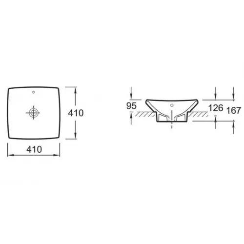 Мебельная раковина Escale 41х41 см E1325-00 Jacob Delafon