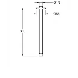 Потолочный кронштейн для верхнего душа Eo 30 см E10043-CP Jacob Delafon
