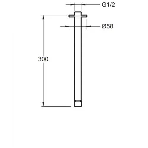 Потолочный кронштейн для верхнего душа Eo 30 см E10043-CP Jacob Delafon