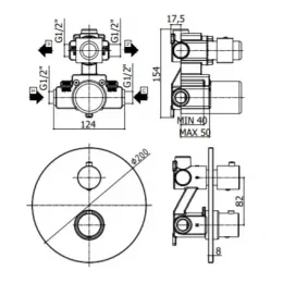 Смеситель для душа Paffoni Light LIQ018HG