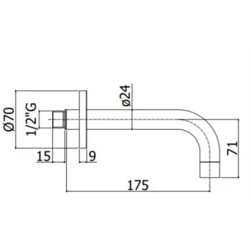 Излив Paffoni Light ZBOC139CR