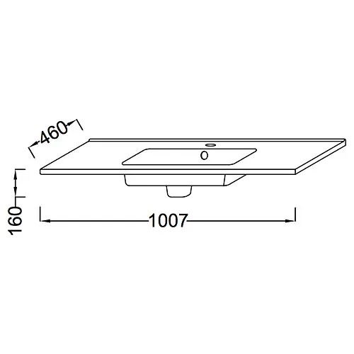 Мебельная раковина Ola 101х46 см, санфарфор EXU112-00 Jacob Delafon