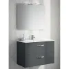 Комплект мебели для ванной Ola 60 см, с 2 ящиками, серый антрацит, подвесной монтаж EXS112-00+EB390-N14+EB1080-RU Jacob Delafon