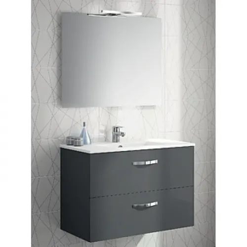 Комплект мебели для ванной Ola 60 см, с 2 ящиками, серый антрацит, подвесной монтаж EXS112-00+EB390-N14+EB1080-RU Jacob Delafon