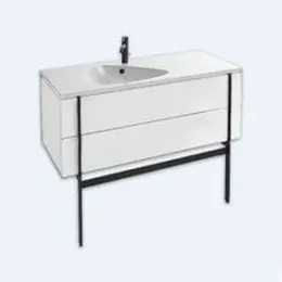 Модуль с раковиной Nouvelle Vague 100 см, белый блестящий лак, подвесной монтаж EXAQ112-Z-00+EB3032-G1C Jacob Delafon