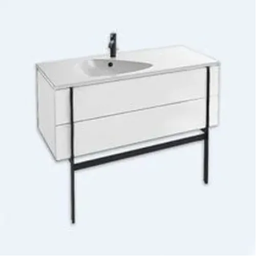 Модуль с раковиной Nouvelle Vague 100 см, белый блестящий лак, подвесной монтаж EXAQ112-Z-00+EB3032-G1C Jacob Delafon