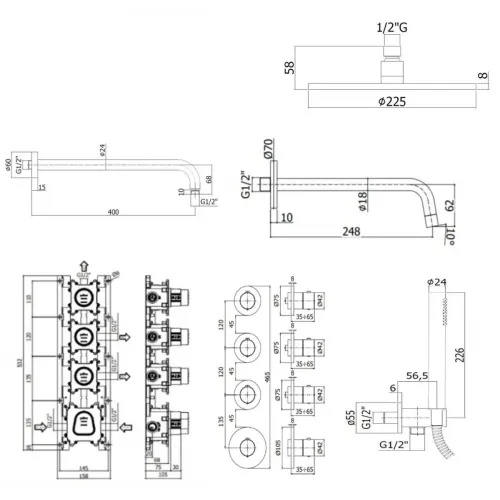 Комплект для ванны PAFFONI Modular Box KITMB019NO046