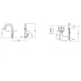 Сенсорный смеситель для кухни Sensate матовая сталь, питание от сети E72218-B7-VS Jacob Delafon