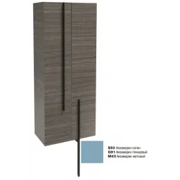 Шкаф-колонна Nouvelle Vague 60х34х147 см, 1 ящик, 3 полки, аквамарин сатин, подвесной монтаж EB3046-S50 Jacob Delafon