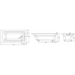 Чугунная ванна Archer 150х75 см, антискользящее покр. E6D906-0 Jacob Delafon