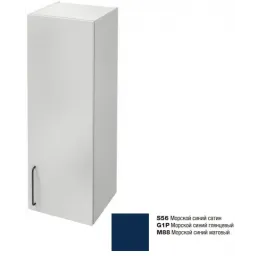 Шкаф Odeon Rive Gauche 40х34х100,3 см, шарниры справа, 2 полки, морской синий сатин, ручка черная EB2571D-R9-S56 Jacob Delafon