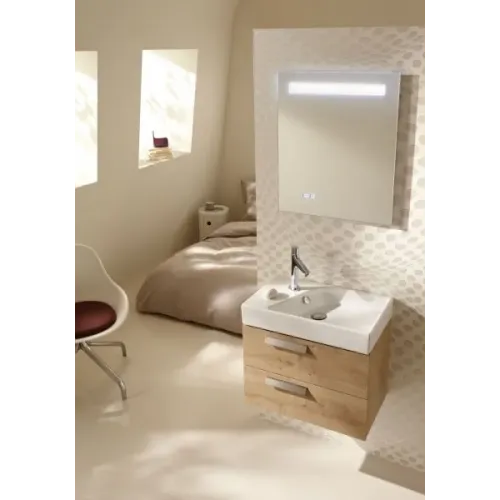 Подвесная раковина Formilia Rythmik 80х46х8,5 см, одно отверстие под смеситель, гладкая нижняя поверхность, санфарфор EXO112-Z-00 Jacob Delafon