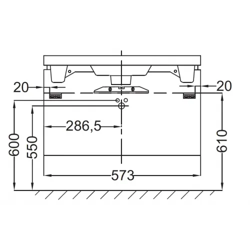 Модуль под раковину Reve 57,3х43,5х44,5 см, оливковый блестящий, 2 выдвижных ящика EB1134-G95 Jacob Delafon