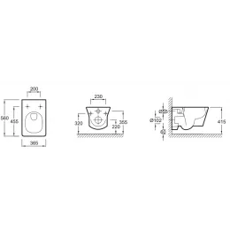 Подвесной унитаз Reve 36,5х56 см, с сиденьем E4811-00 Jacob Delafon