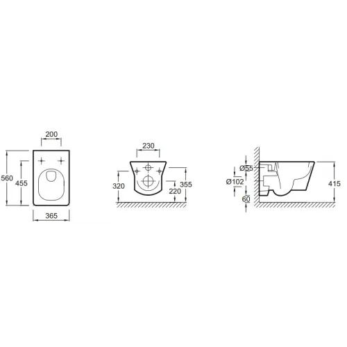 Подвесной унитаз Reve 36,5х56 см, с сиденьем E4811-00 Jacob Delafon