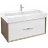 Модуль под раковину Vivienne 99,9х45,2х45,2 см, 2 ящика, корпус дуб давос натуральный/ фасад белый глянцевый EB1668-E75-J5 Jacob Delafon