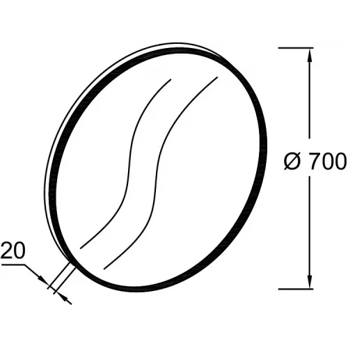 Зеркало 70х70 см, черный сатин EB1177-S14 Jacob Delafon