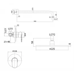 Комплект для душа Paffoni Candy KITCA010RCR