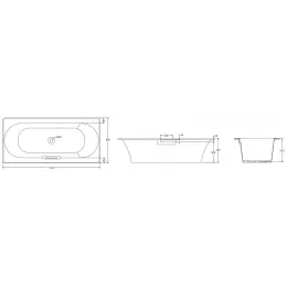 Чугунная ванна Volute 170х80 см, антискользящее покр. E6D901-0 Jacob Delafon