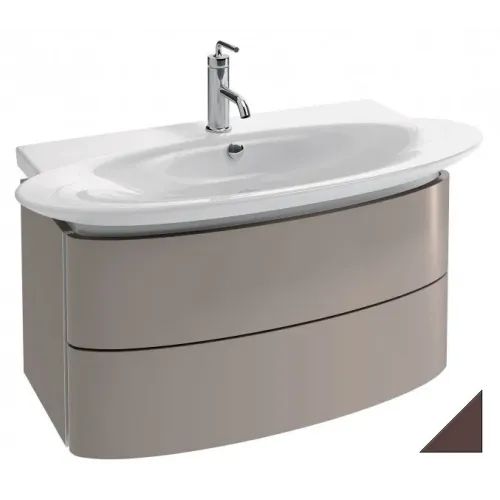 Модуль с раковиной Presqu'ile 100 см, ледяной коричневый лак, подвесной монтаж E4436-00+EB1104-N23 Jacob Delafon