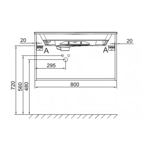 Модуль под раковину Odeon Rive Gauche 80х50,8х45,2 см, 1 ящик, алый глянцевый, золотая ручка EB2512-R8-G1J Jacob Delafon