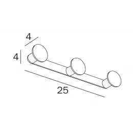 Крючок для ванной INDA ONE AV120CCR