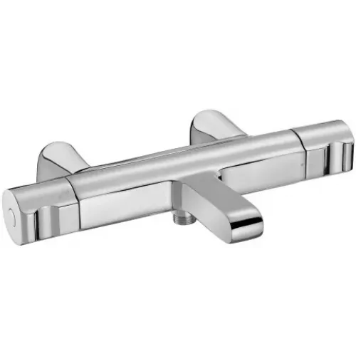 Смеситель на горизонтальную поверхность (деку) с изливом Singulier с выходом на душ (без лейки), на 2 отв., термостат E10871-CP Jacob Delafon