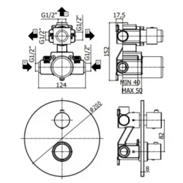 Смеситель для душа Paffoni Light LIQ019HG