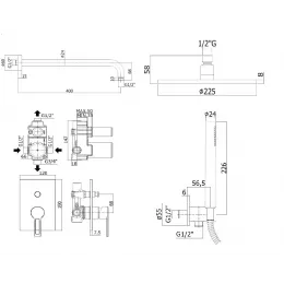 Комплект для душа Paffoni Ringo KITRIN015RBO
