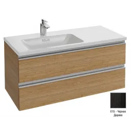Модуль под раковину Vox 100х46х45 см, черное дерево, для левосторонней раковины, встроенные ручки, 2 выдвижных ящика EB2025-RA-E15 Jacob Delafon